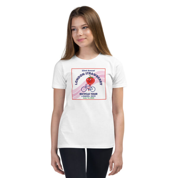London Strawberry Tour 2025 Tee - Youth w/ RIDER DISCOUNT - Image 2