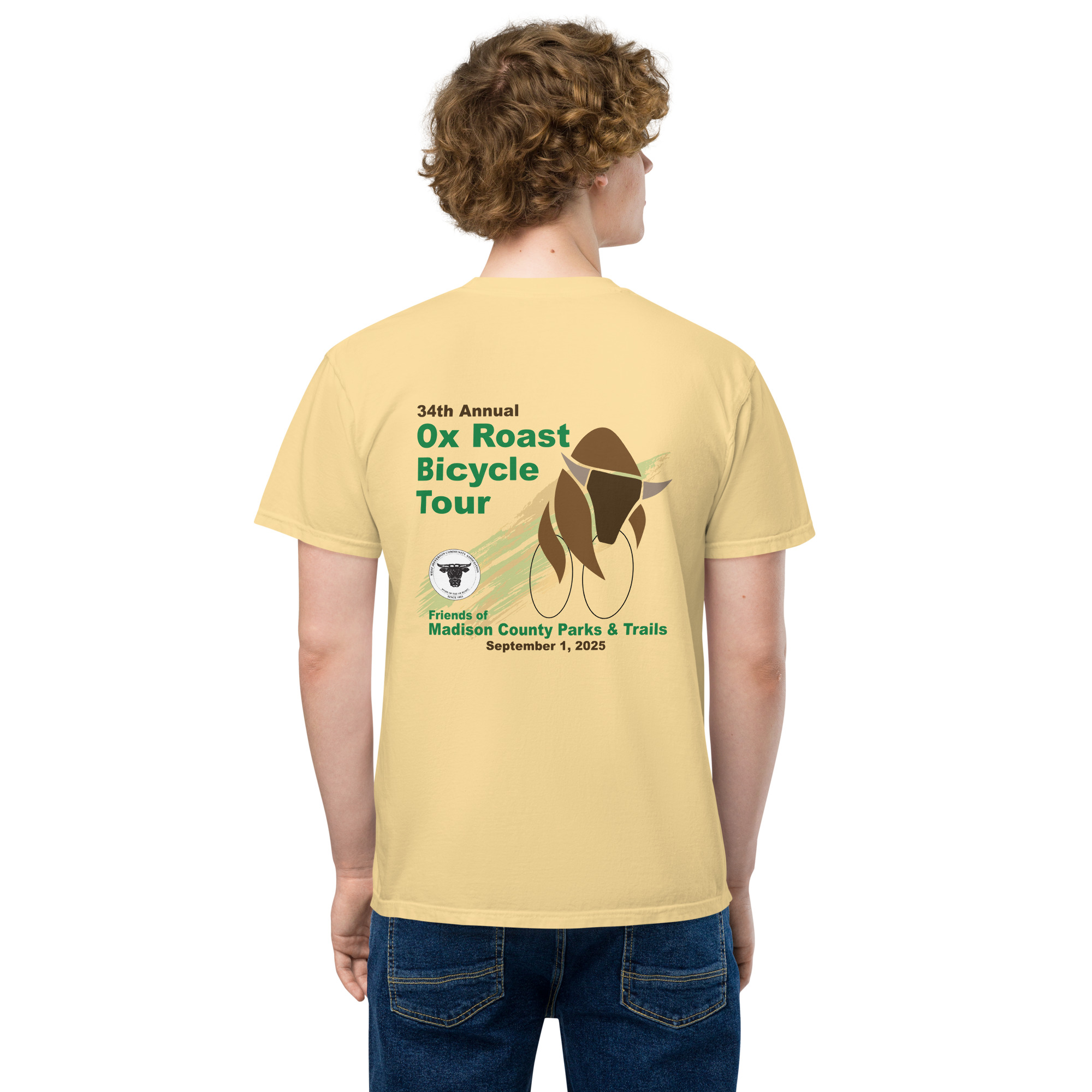 2025 Ox Roast Bicycle Tour Pocket Tee - Unisex w/Rider Discount - Image 8