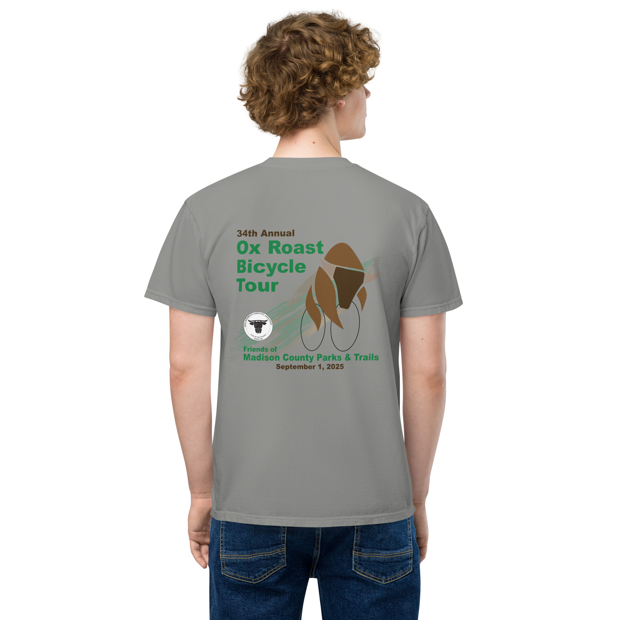 2025 Ox Roast Bicycle Tour Pocket Tee - Unisex w/Rider Discount - Image 6