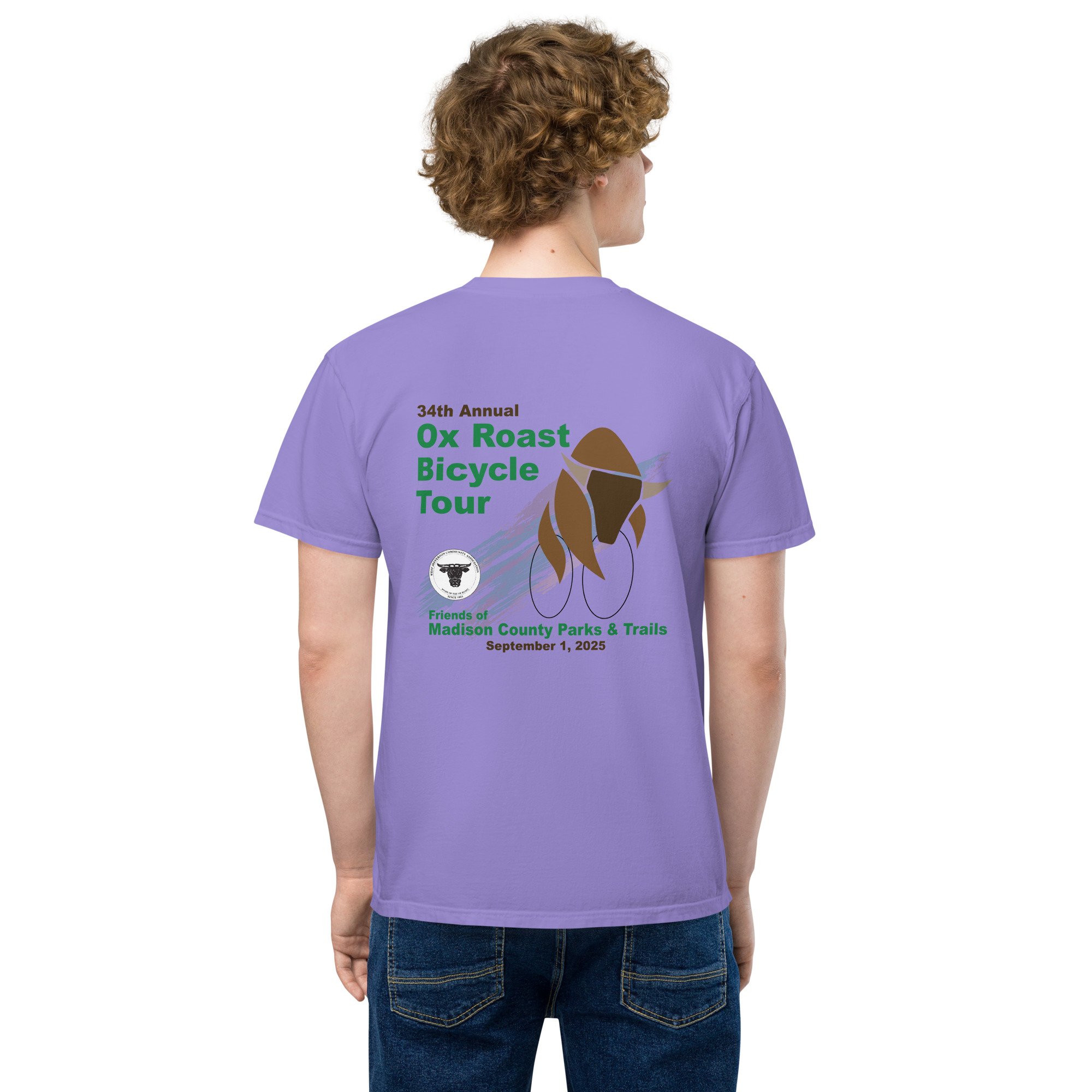 2025 Ox Roast Bicycle Tour Pocket Tee - Unisex w/Rider Discount - Image 11